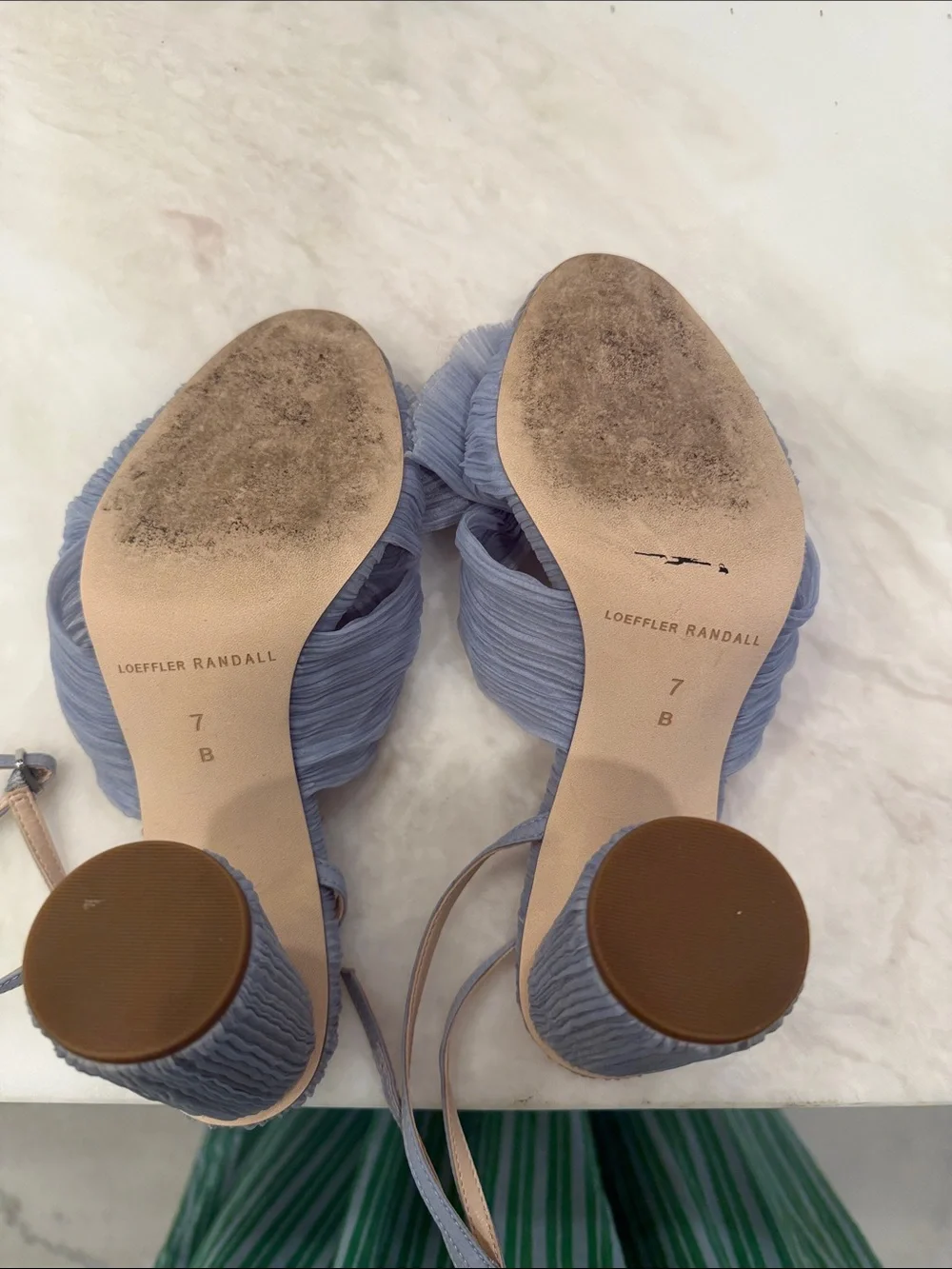Loeffler Randall | Camellia blue Pleated Bow Heels Size 7